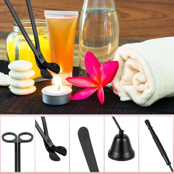 Candle Snuffer and Wick Dipper & Candle Accessory Set, 3 in 1 Candle Care Kit fo - Picture 7 of 9